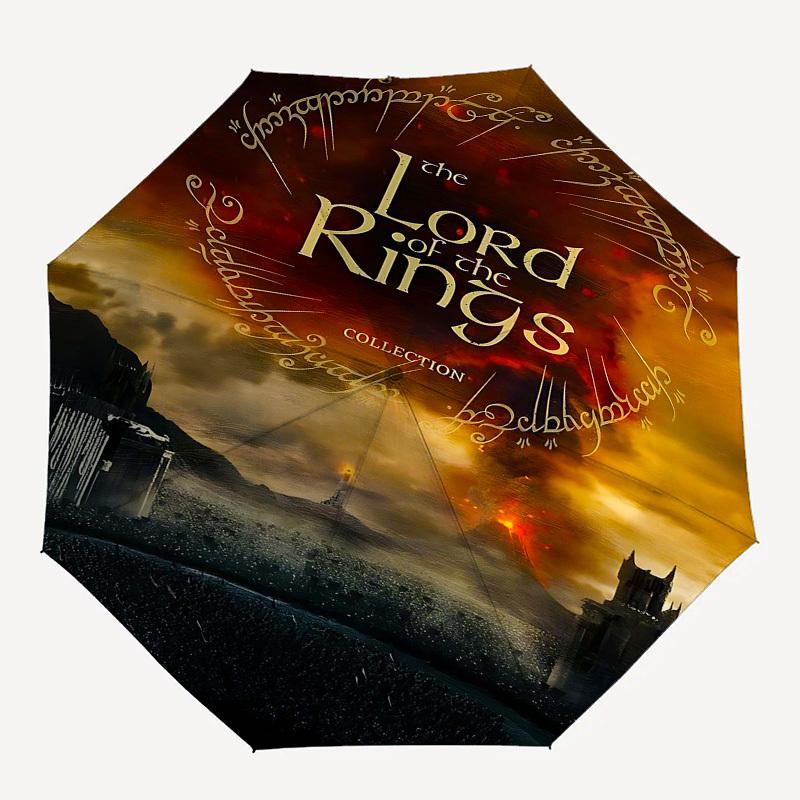 

1pc The Lord of the Rings Collection Automatic Folding Umbrella - Compact 8-Rib Design, Durable Plastic & Iron1402L