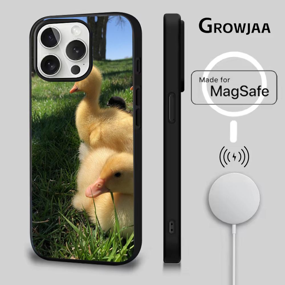 Gelbe Ente Niedliche Handyhülle Für iPhone 16e,16,15,14,13,12,11,Plus,Pro,Max,Mini Magsafe Magnetisches Kabelloses Laden