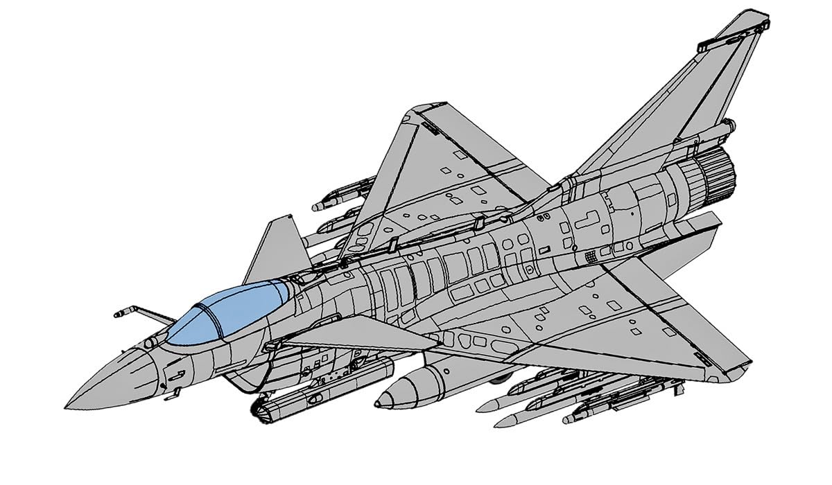 

Trumpeter China Fighter Aircraft Plastic Model Kit 01698 1/72 J-10C (Airplane)