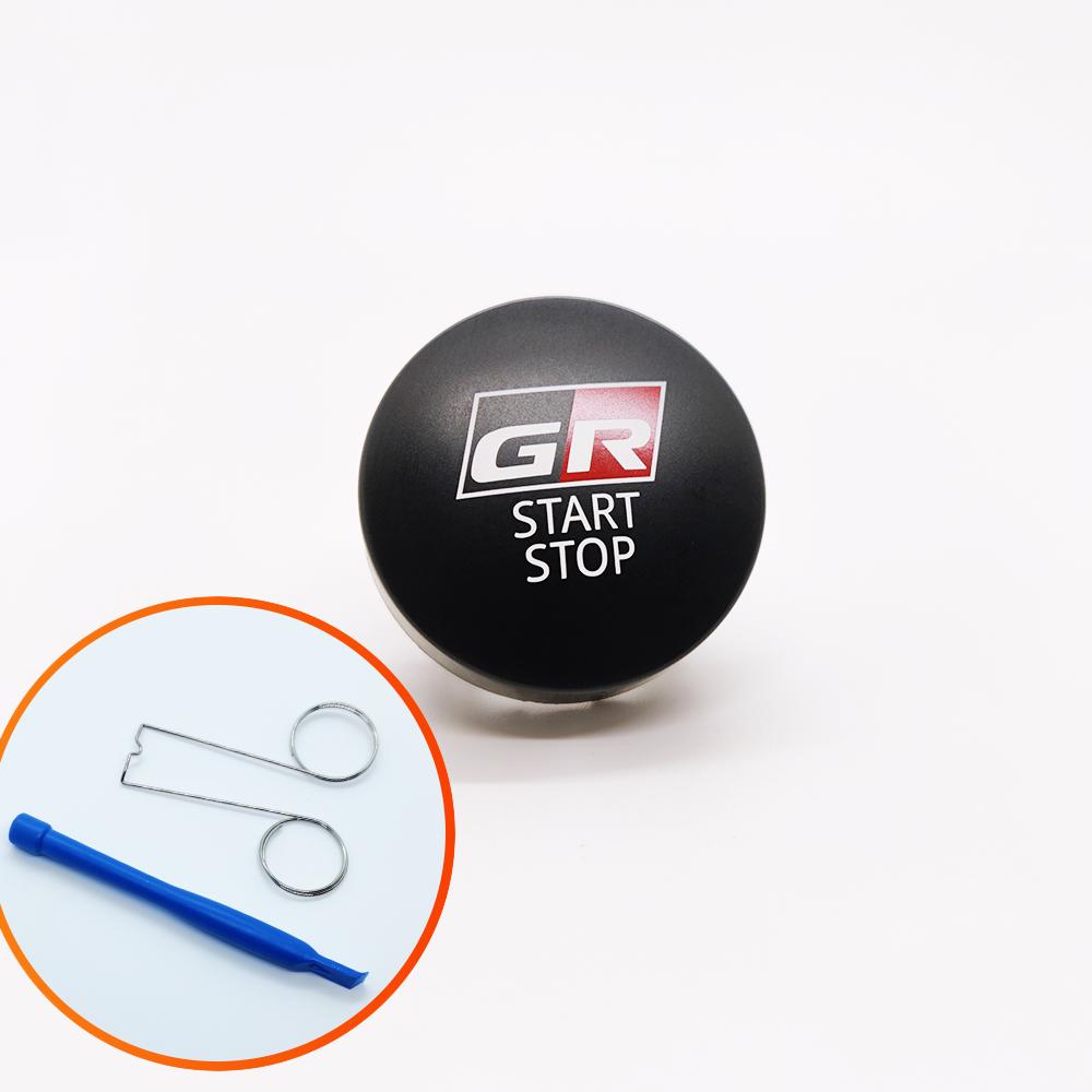 Car One-Click ABS Start STOP Engine Ignition Button Switch Decal Modification Interior Accessories For Toyota Gazoo Racing