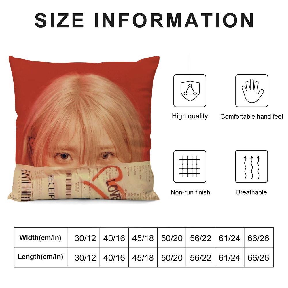 Korean Lee Ji Eun I-Iu Cushion Cover Silky Short Plush Double-Sided Printed Pillow Case For Sofa All Seasons Home Decor Gift