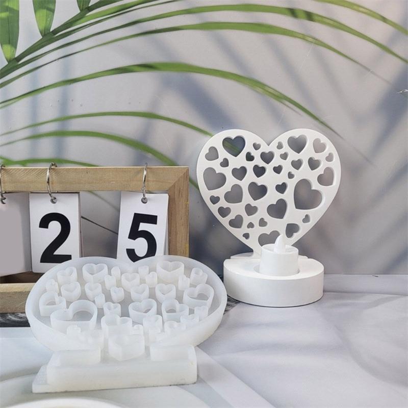 3D Candlestick Silicone Mold Decorative Candle Base Mold Gypsum Candle Holder Mould Stylish Home Decorations Mould