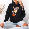 Funny Corgi Womens Hoodie Dog Basketball Lover Cute Cartoon Birthday Gift
