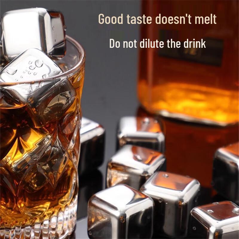 Reusable Stainless Steel Ice Cubes Set