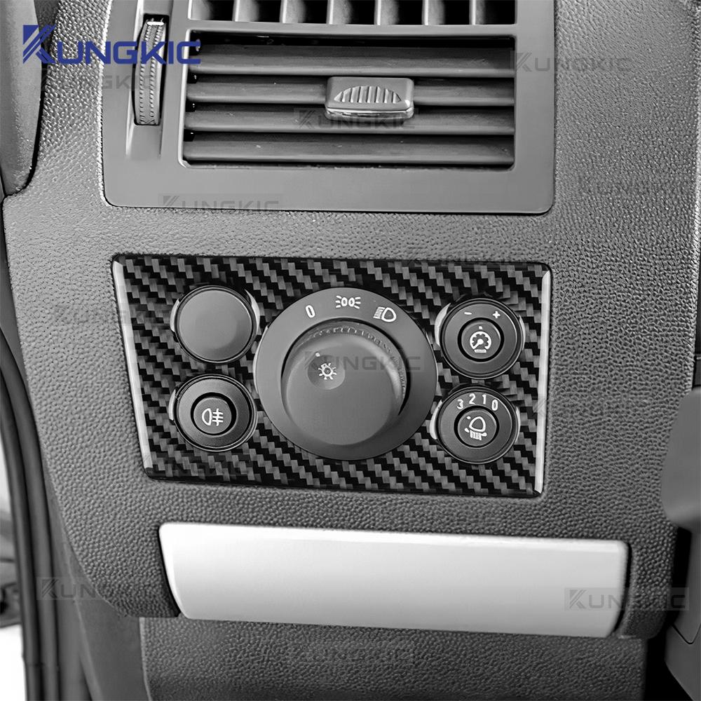 Echter Weicher Kohlefaser-Aufkleber Für Opel Zafira B 2004 2005 2006 2007 2008 2009 2010 Linkslenker Auto Scheinwerferverstellung Rahmen Verkleidung