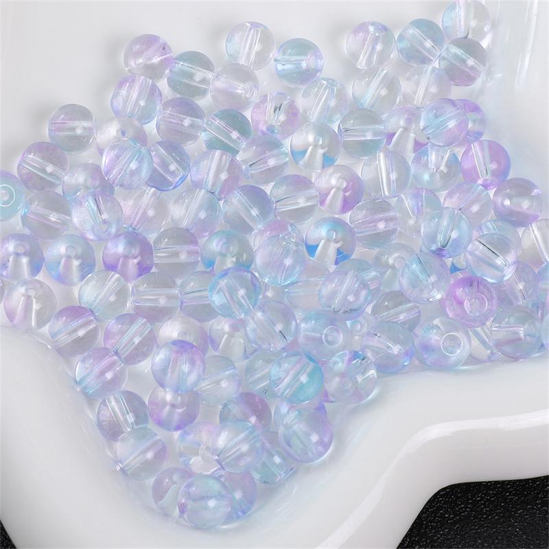 8mm 50pcs/bag Jelly Glass Bubble Beads DIY Necklace Bracelet Earrings Ring Jewelry Accessories