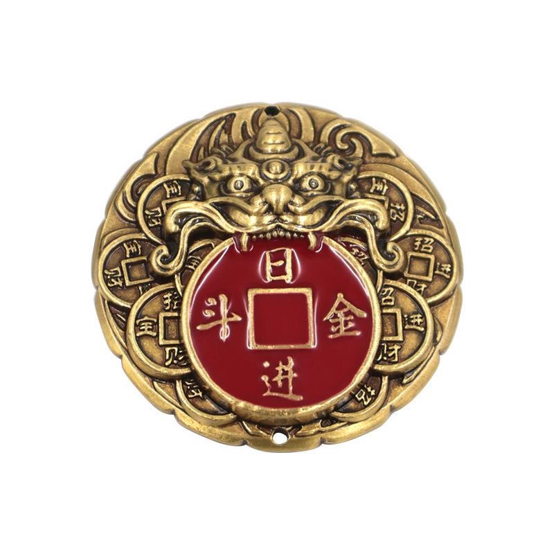 Brass Daily Progress Gold Pixiu Lifetime Safety Pendant Housewarming Festive Supplies Spring Festival New Year Decoration Access