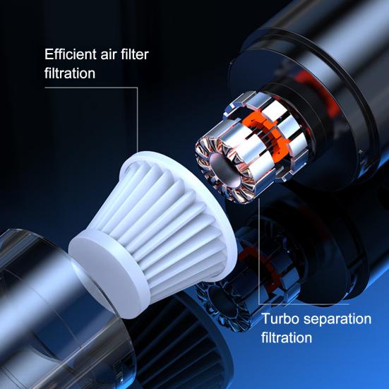 Car Vacuum Cleaner Cordless 2500Pa Suction Power Portable Handheld Mini Vacuum Cleaner with Type-C Fast Charging