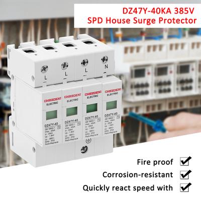 DZ47Y-40KA 385V SPD protector contra sobretensiones doméstico dispositivo protector de baja tensión protección 4P