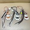 Cartoon PU Bag Key Chain Cute Schnauzer Keyring For Women Dog Puppy Pendant Keychain Pendant Ornaments