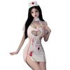 Costume di Halloween Infermiera Notte Oscura - Lingerie Sexy con Tagli Seducenti