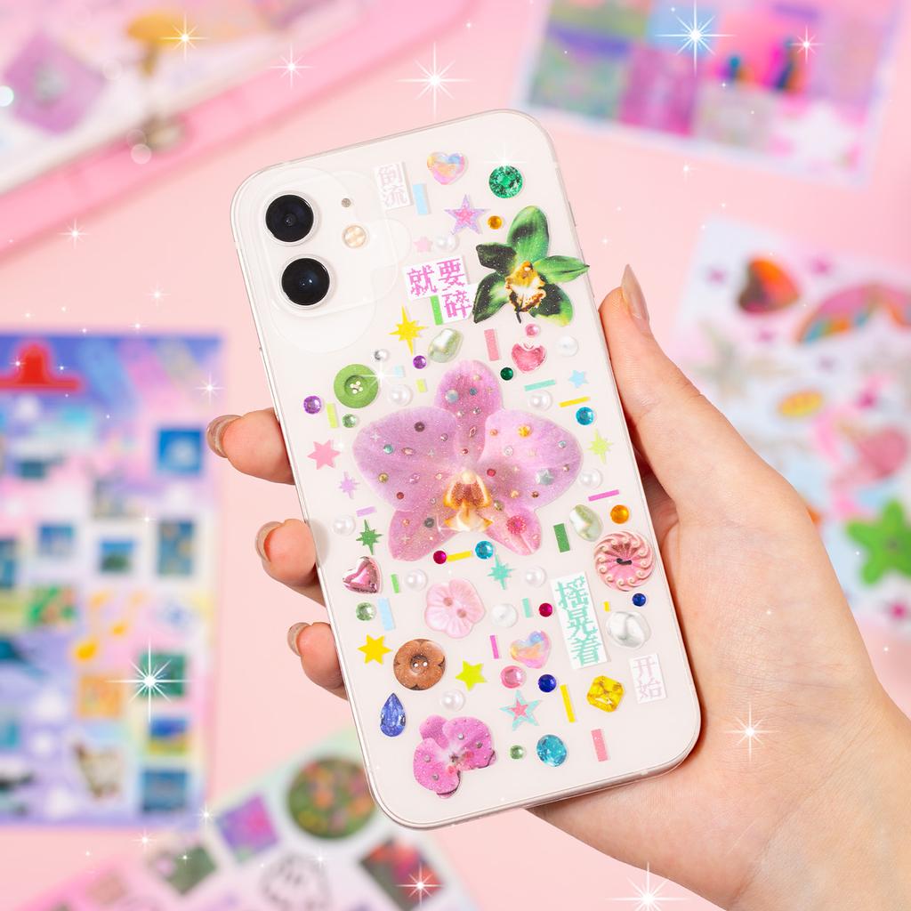 30sheets Dream Growth Series Kawaii Ins Die Cutting Sticker Book Creative Handbook Decoration DIY Scrapbook Material Aesthetics