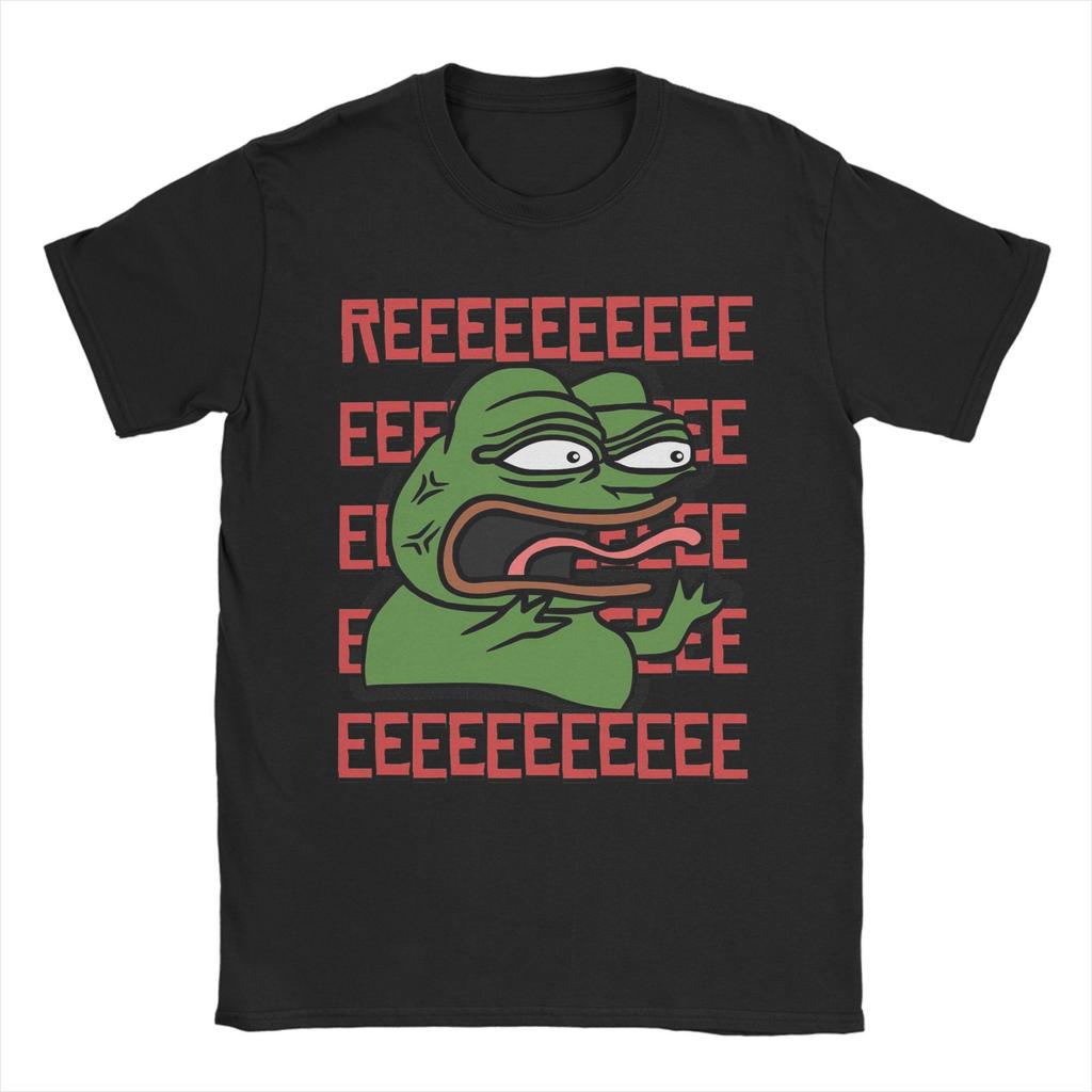 Novelty P-Pepe The Frog Reeee Rare Dank Memes T-Shirt Men Crewneck 100% Cotton T Shirt Short S