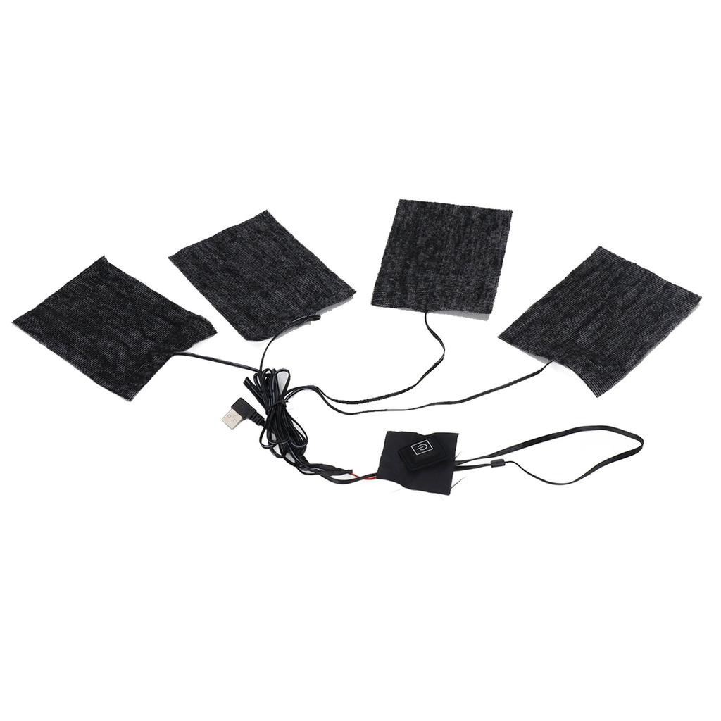 Kleidung Elektrische Heizkissen Wintercamping Verstellbar 3 Stufen Kohlefaser Waschbar USB 5V