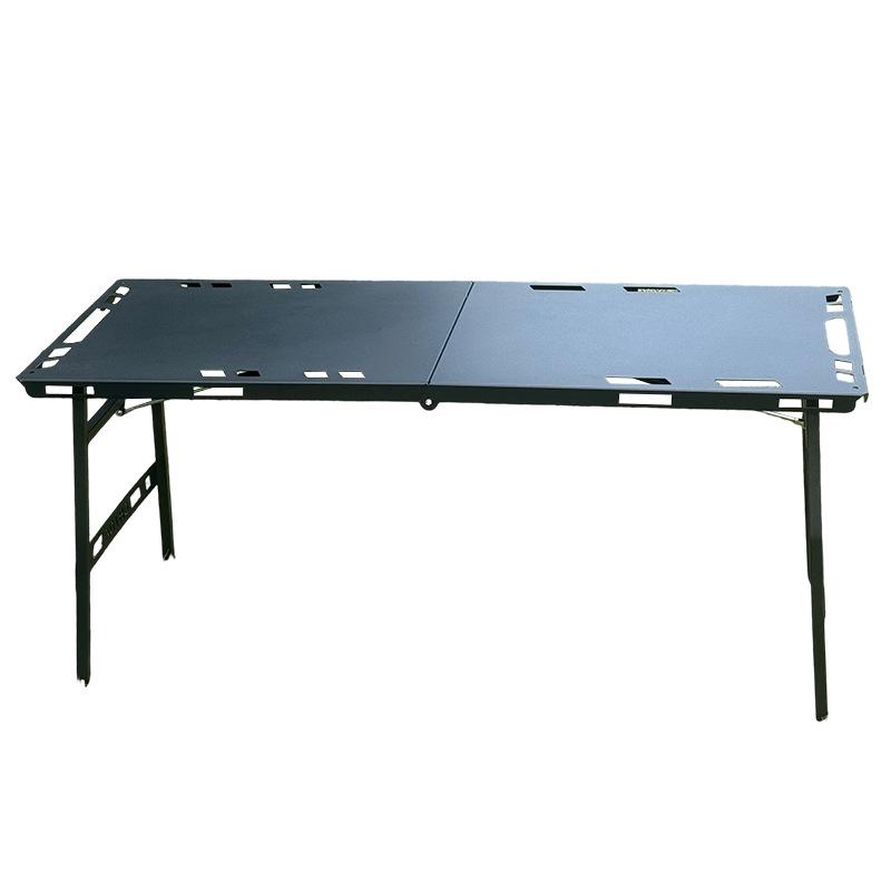 Lightweight Durable High-Carbon Steel Foldable Square Picnic Camping Table, Easy to Carry.