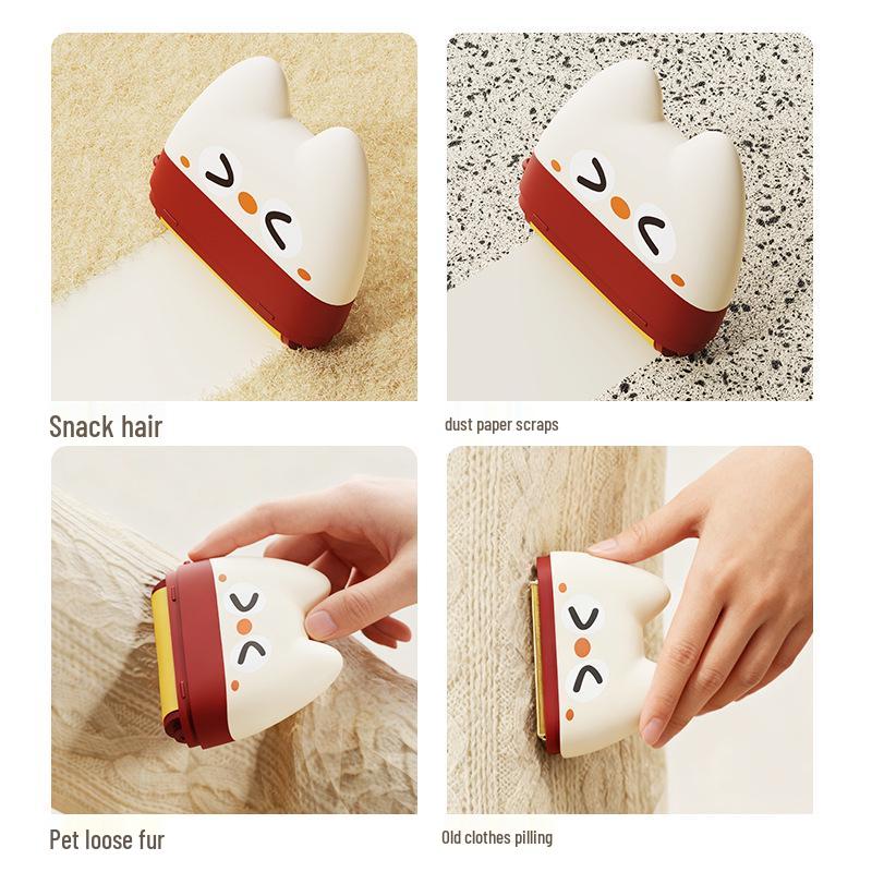 Portable Cartoon Lint Roller & Pet Hair Remover - Washable 2-in-1