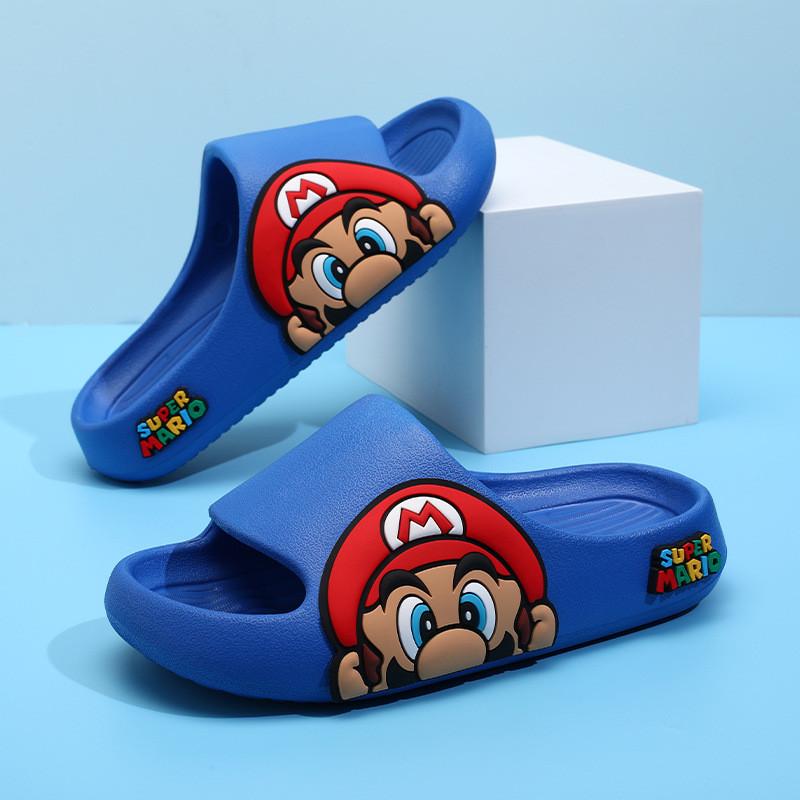 Pantofole per Bambini Mario Design Cartone Animato Cool Ragazzi Estate Indoor Antiscivolo Suola Morbida