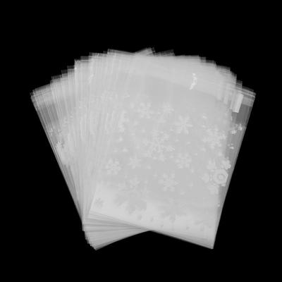 100pcs New Party Supplies Wedding Favors Self-Adhesive Candy Bag Cookie Package Christmas Snowflake