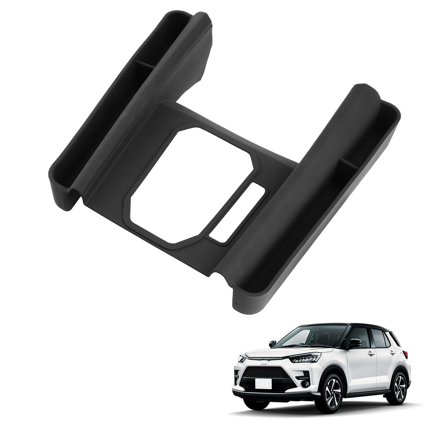 

HUAHAO Лоток на центральную консоль для Toyota Raize A200A/210A и Daihatsu Rocky A20#S/210S (2019–настоящее время), Силиконовый органайзер для хранения