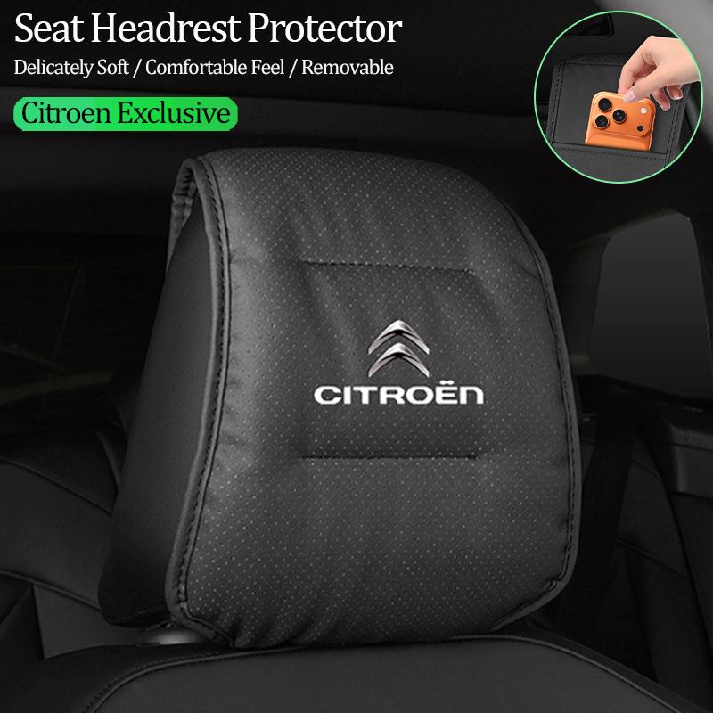 1Pcs Car Seat Headrest Protector Auto Pillow Cover For Citroen C1 2CV RD3 Cross Berlingo Xsara Saxo Jumpy C8 C-Elysee CelyseeC6
