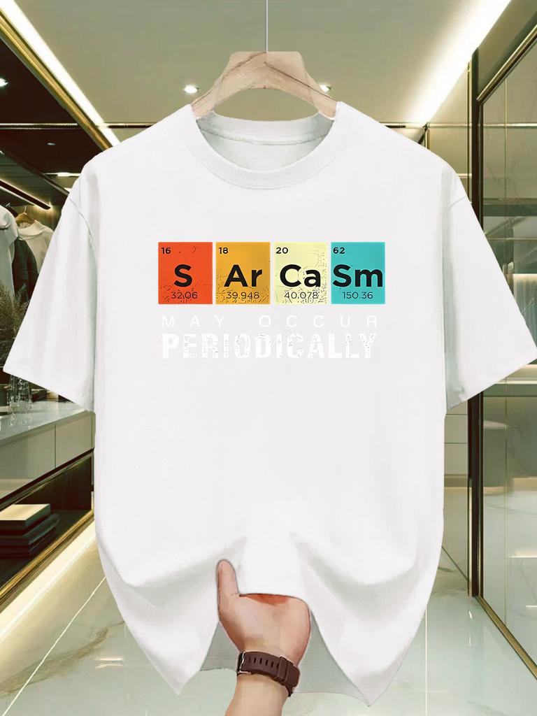 Satiricality May Occur Regularly Scientific Eleunisexts Periodic Table Unisexs Tshirt Fun Chemistry Street Cotton Tshirt