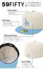 NEW ERA 59FIFTY 70905972 2-Tone Stone/Sky Blue Fitted Cap MLB Los Angeles Dodgers ONSPOTZ Exclusive Deep Fit UV Protection Baseball Hat