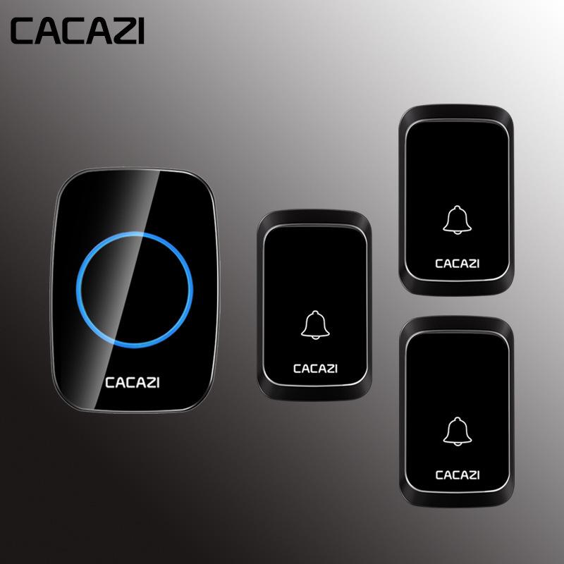 Three-to-One Long-Range Waterproof Wireless Doorbell with 58 Chimes, 4 Volume Levels, and Memory