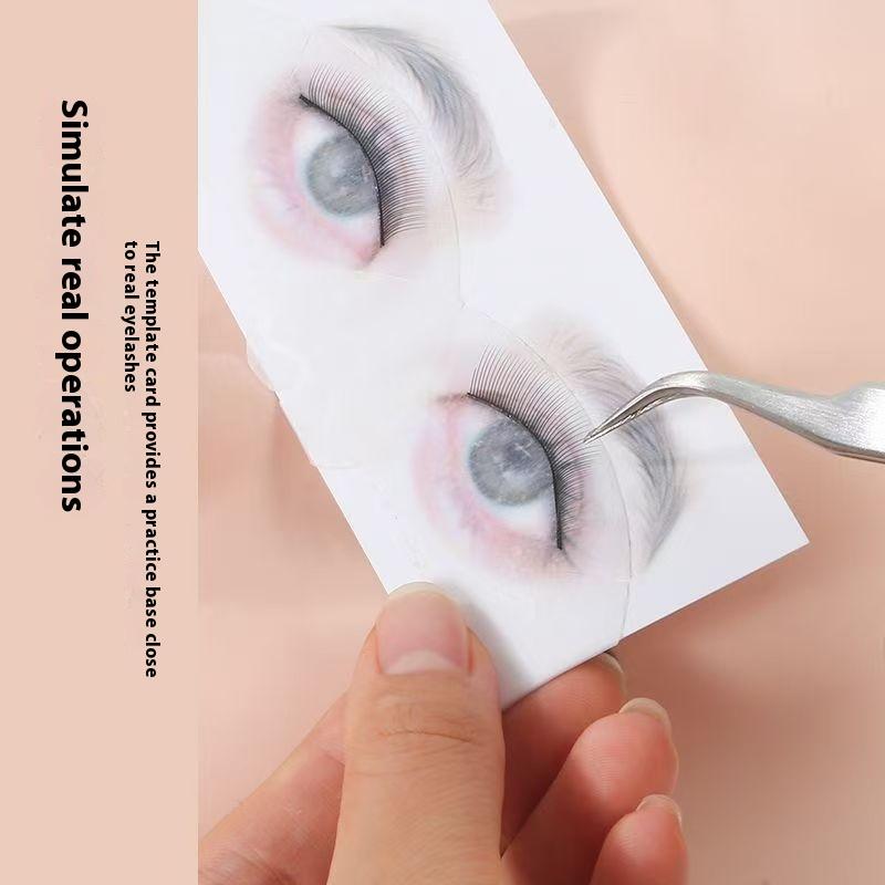 10Pcs False Eyelash Cards Beginner Lash Map Chart Wispy Lashes Reusable Makeup Training Eyelash Extensions Tool Simulated Eye
