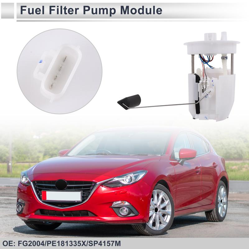 X Autohaux Auto Car Electric Fuel Pump Assembly for Mazda 3 2014-2018 L4 2.0L 2.5L Fuel Filter Pump Module No.PE18-13-35X 1 Set