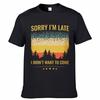 Herren T-Shirt Mode T-Shirt Mode Sommer Jungen T-Shirt Sorry Ich Bin Spät Ich Wollte Nicht Kommen Kurzarm Sport Rundhals Oberteile