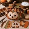 Basteln für den Familienabend Tier Kürbis Patchwork-Set, DIY Fuchs Katze Eule Nähen Halloween Filzmaterialien Niedliches Bastelset Erwachsene, Herbstdekoration für Zuhause