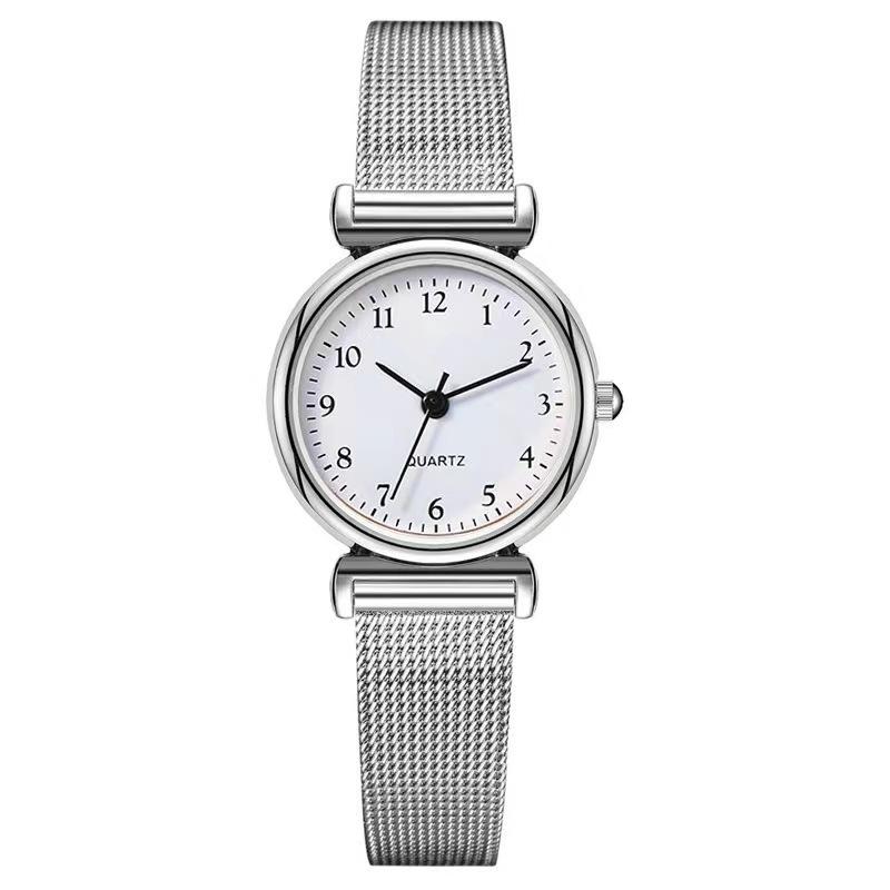 Ladies Mesh Strap Small Dial Casual Fashion Quartz Watch Junior High School Student Simple Watch