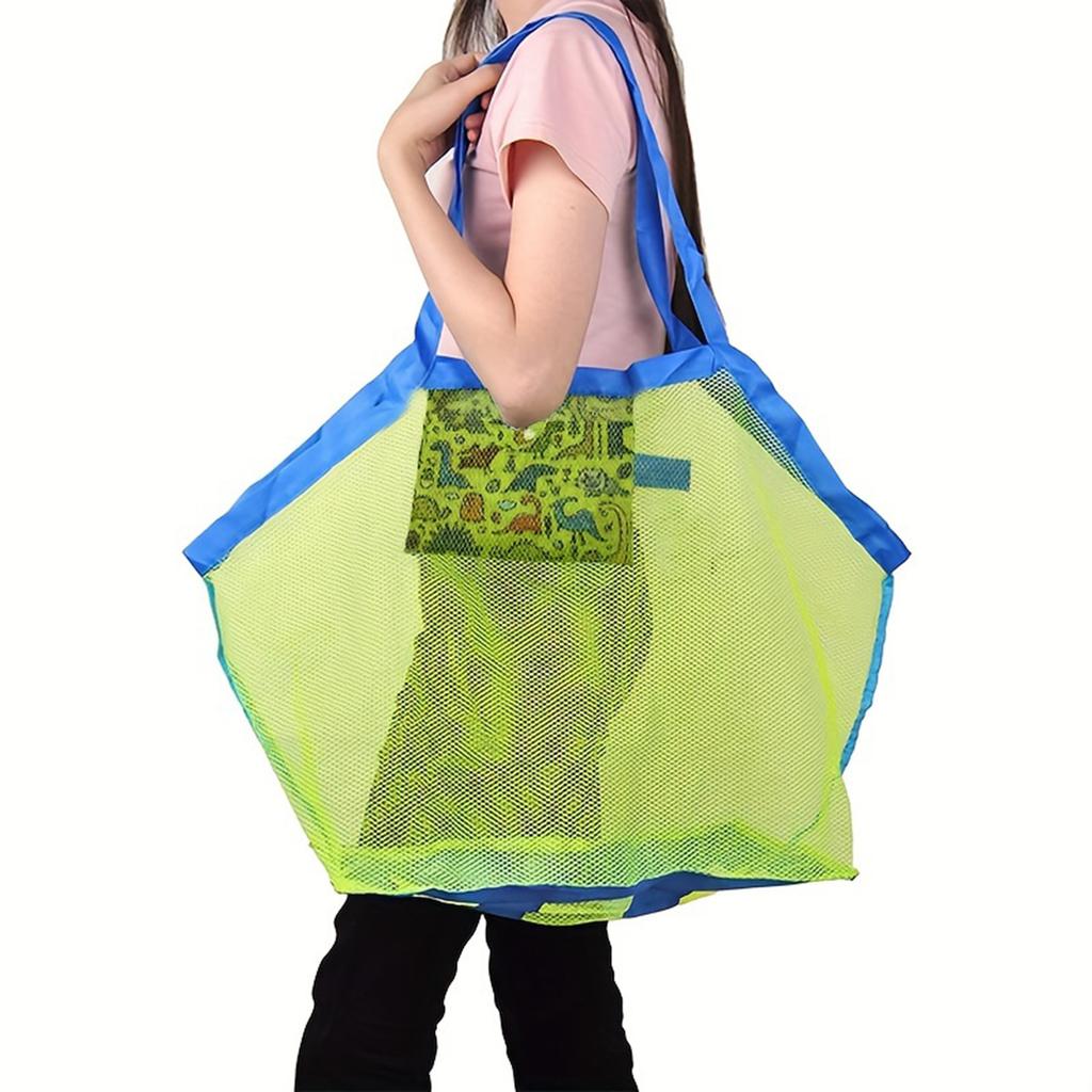 Children Sand Away Protable Mesh Bag Kids Bath Toys Storage Bags Swimming Large Beach Bag for Towels Women Cosmetic Makeup Bag
