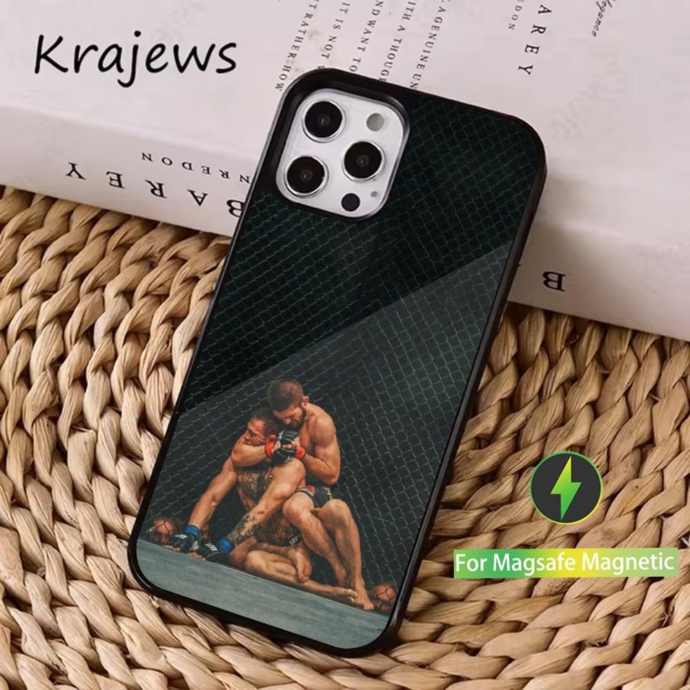 Boxing Cool K-Khabib Phone Case For iPhone 16,15,14,13,12,11,Pro,Max,Plus,Mini, Magsafe,Magnetic Wireless Charging Case iPhone14pro
