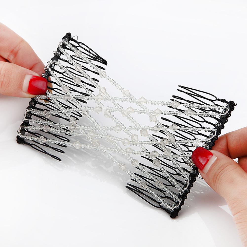 2 Pcs/Set Women Simple Elegant Hair Clips Hair Comb Stylish Hair Device Accessory Random Color