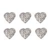 Pack Of 6 Crystal Heart Car Stickers Self Adhesive Interior Decors for Vehicle Enhancing Luxury with Rhinestone Designs