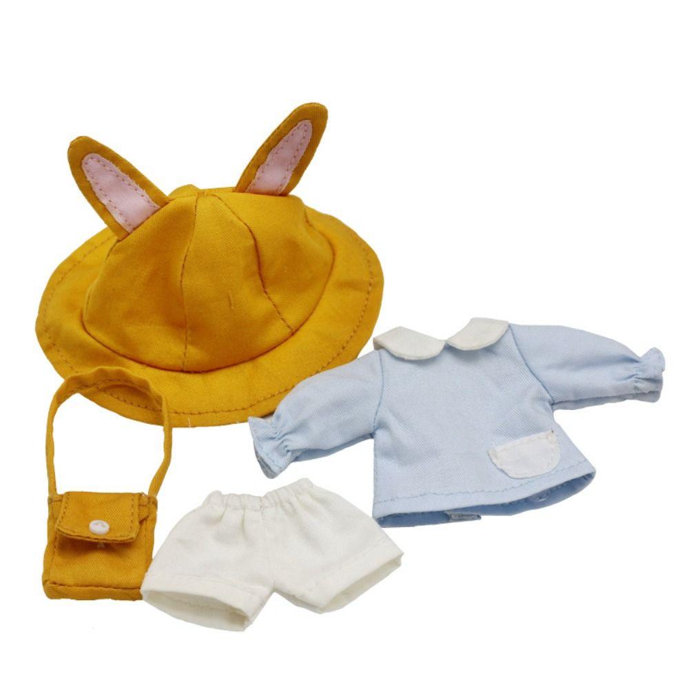 Kindergarten Ob11 Doll Clothes Fisherman Hat BJD Doll Outfit Obitsu11 School Uniform  1/12 Dolls
