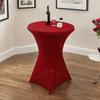 Yousheng Cocktail Table Cover Solid Color Design High Elastic Oil-Proof Universal Fit Simple Installation Round High Top Table Cloth