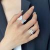 BF CLUB 925 Sterling Rings for Women Simple Geometric Handmade Irregular Retro Ring Butterfly LeafNew Fashion Party