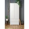 IMAGE7 Wardrobe - 2 Doors + 2 Drawers - Matt White - L80 X H191 X D40 Cm