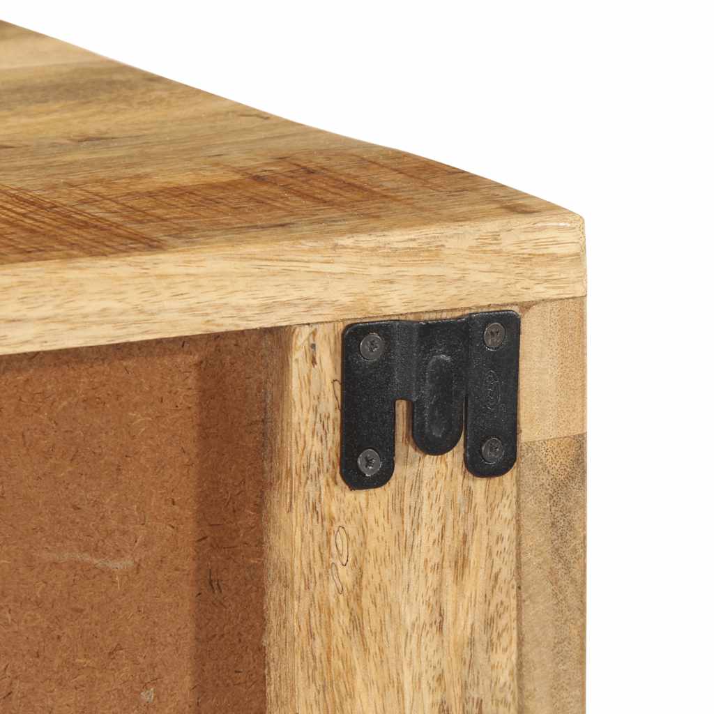 TV Wall Cabinet 100x30x19 Cm Raw Mango Wood