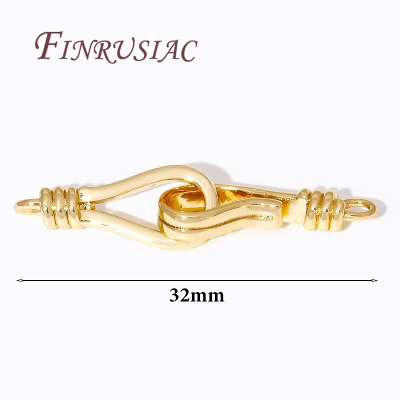 18K Gold Plated Connector Clasps For Pearl Bracelet Necklace Making,Beads End Caps Fastener Clasps DIY Handmade Jewelry Findings