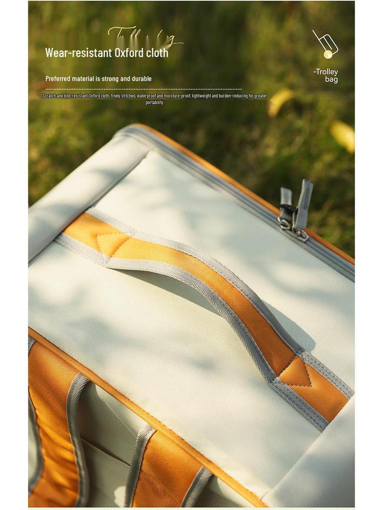 Portable Cat & Small Dog Travel Backpack: Outdoor Folding Pet Trolley Case