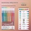 Blue Fruit Morandi Planner Pens Set: 240 Multicolored, Large Capacity, Includes Purple and Skin Tones.