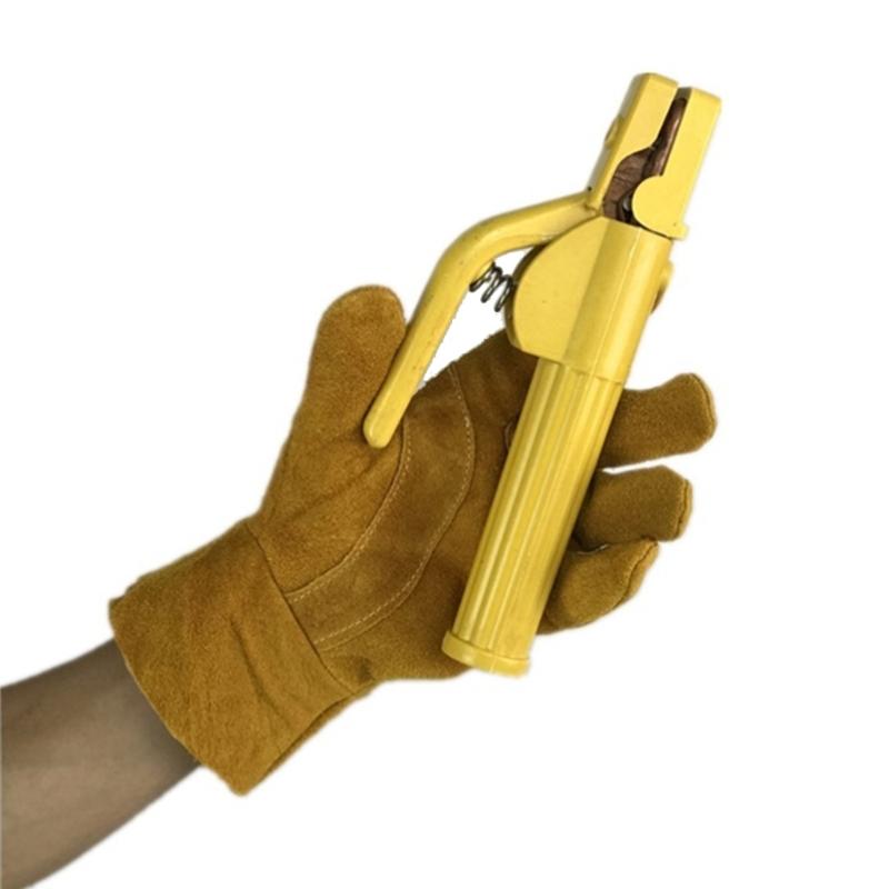 Thickened Cowhides Workshop Gloves Nonslip Grip Thermal Shielding for Heavy Machinery and Hazardous Material Handling