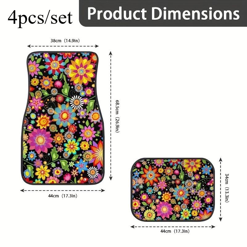 

4 шт./компл. Персидская полоса Кристальный флис Универсальные автомобильные коврики Противоскользящие Износостойкие Напольные коврики для автомобилей Полиэфирная ткань 44x68cm