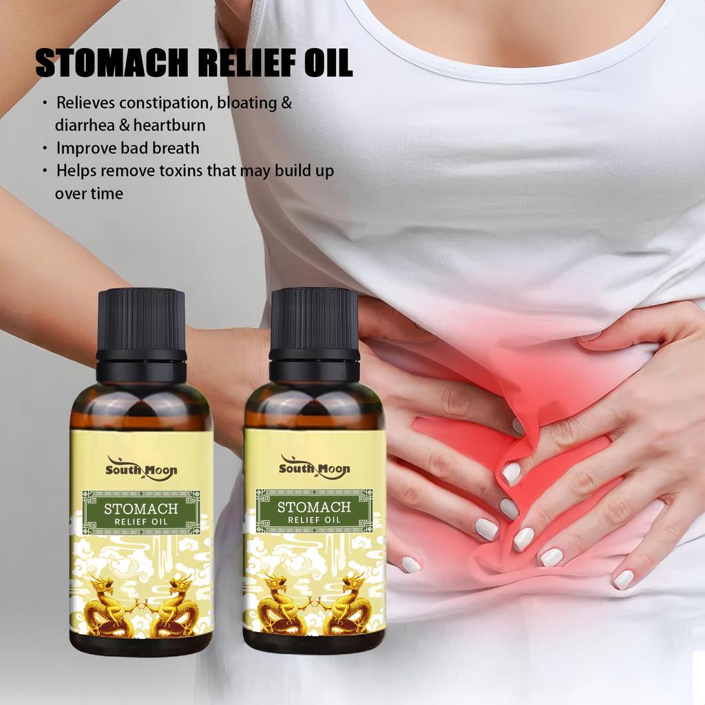 2PCS - 50ml Stomach Massage Oil, relieves constipation and other digestive issues, improves bad breath, boosts metabolism, relaxes the body.