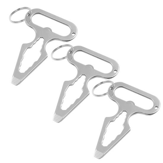 1/2/3Pcs Manual Wrench Keychain with Bottle Opener Compact Design Portable Personal Outdoor EDC Survival Tools