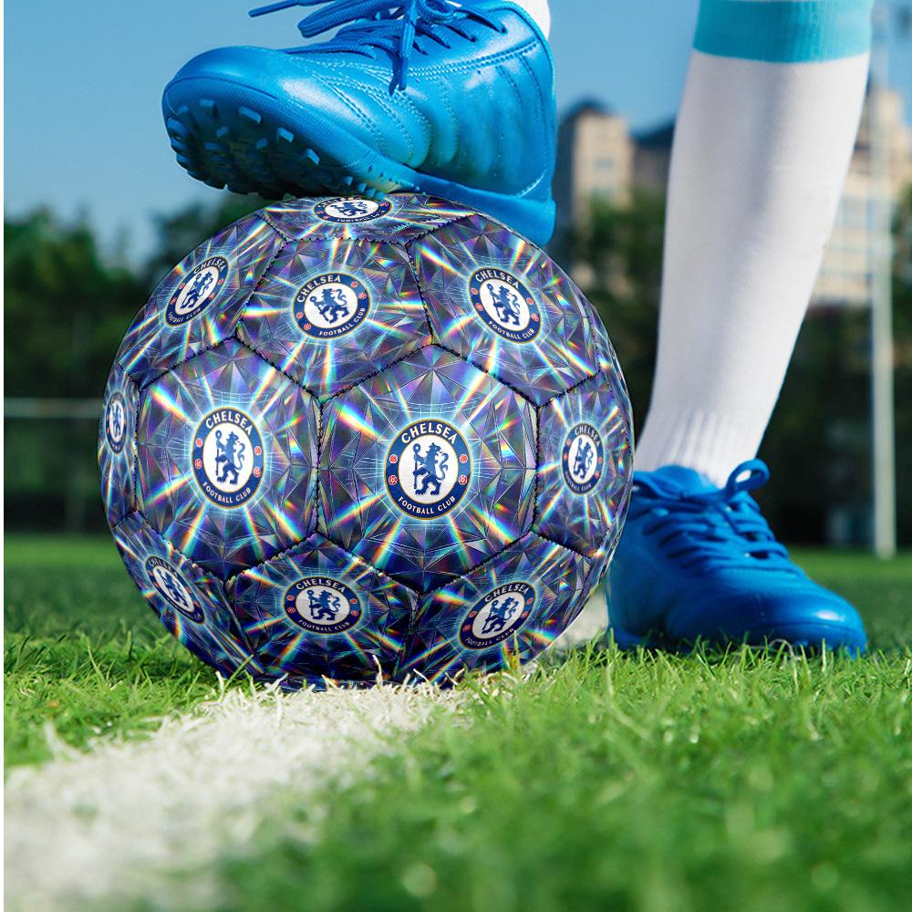 Chelsea FC Theme Soccer Ball Size 5 Soccer Ball Soft Touch Professional Training Football for Outdoor Sports