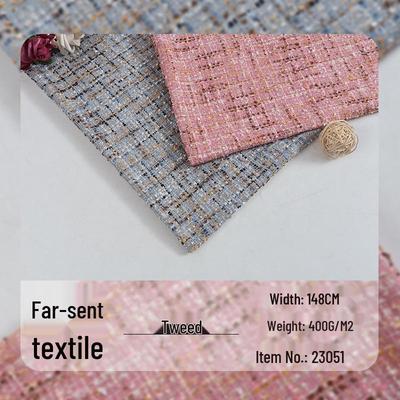 Available: Japanese-Korean Little Coco Style Tweed Coat - 100% Polyester, 400g Woolen Fabric for Autumn/Winter.
